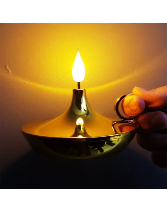 ÇOK SATAN Dekoratif Gold Pilli Mum