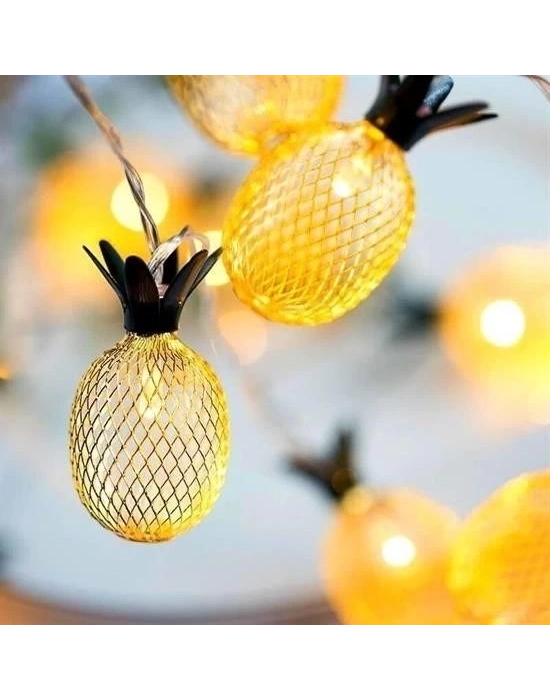 ÇOK SATAN Dekoratif Pilli Pineapple Ananas Pilli Şerit Led Işık (1 Metre)