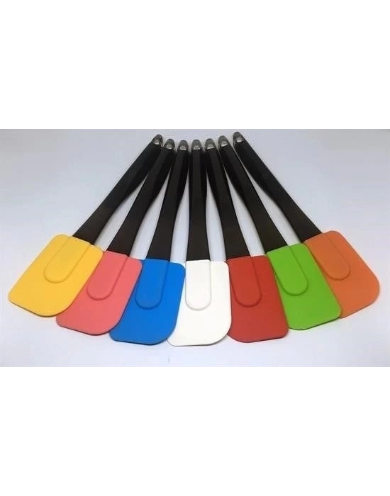 ÇOK SATAN Dekoratif Renkli Silikon Spatula Pratik Sevimli Spatula Kaşık
