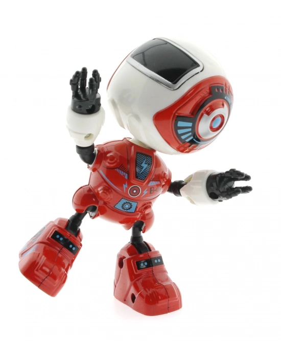 ÇOK SATAN Dekoratif Sesli Işıklı Mini Sevimli Kırmızı Robot