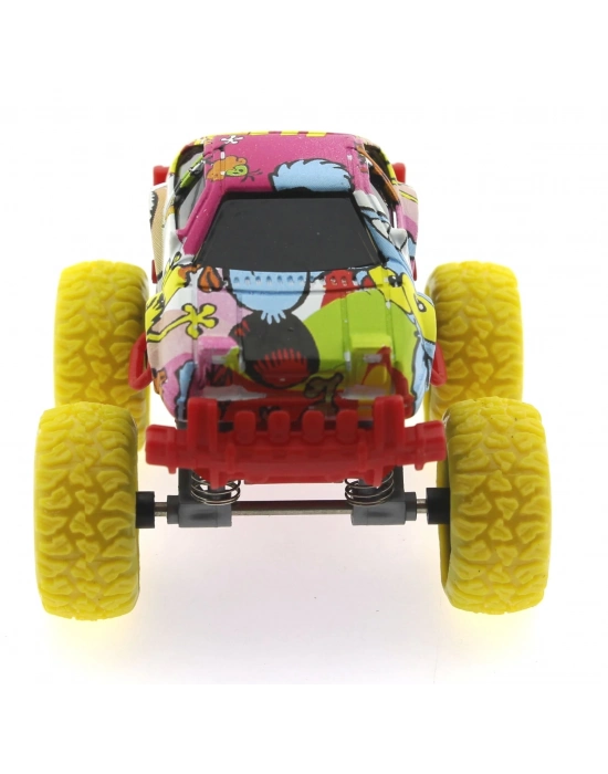 ÇOK SATAN Die Cast Çizgi Film Desenli Sarı Teker Araba