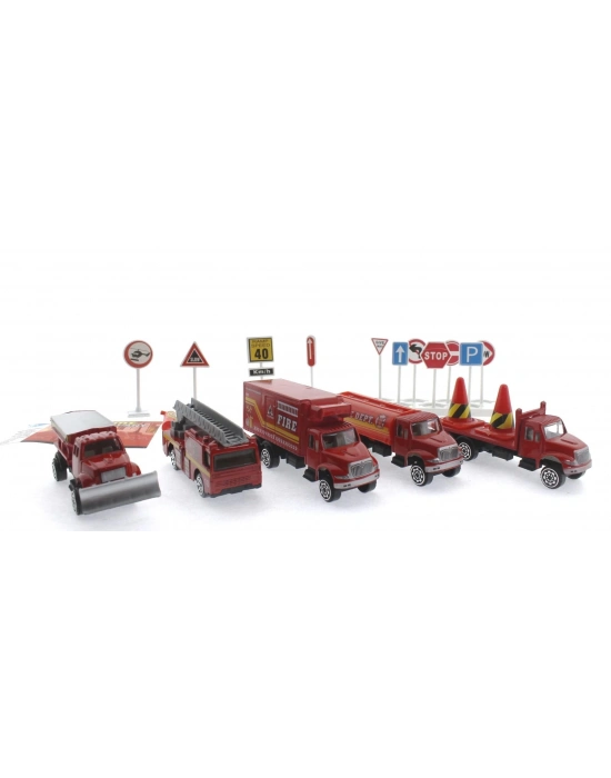 ÇOK SATAN Die Cast Metal 20 Parça İtfaiye Seti - Tankerli