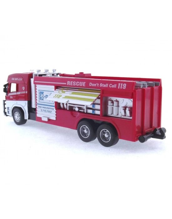 ÇOK SATAN Die Cast Model Çek Bırak Merdivenli İtfaiye Kamyonu