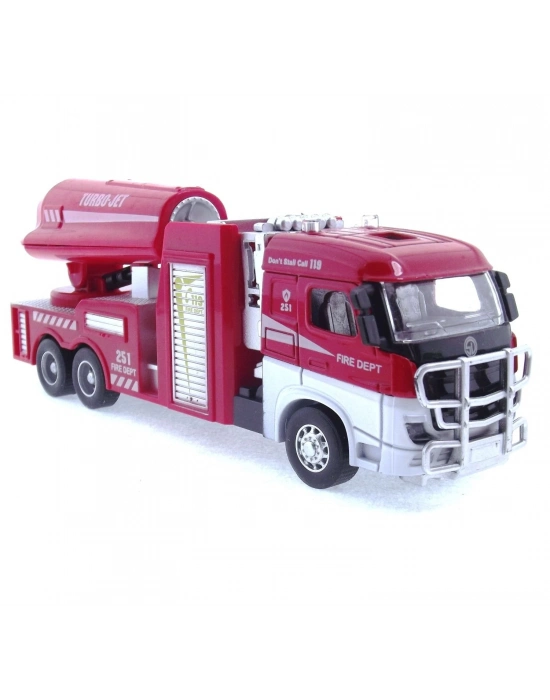 ÇOK SATAN Die Cast Model Çek Bırak Turbo Jet İtfaiye Kamyonu