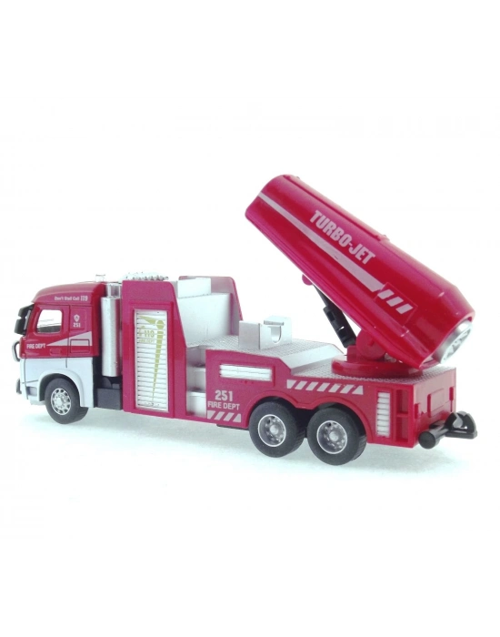 ÇOK SATAN Die Cast Model Çek Bırak Turbo Jet İtfaiye Kamyonu