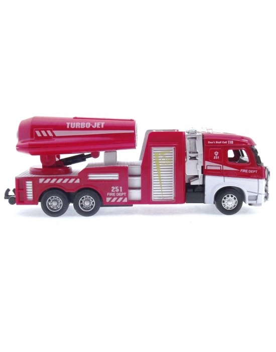 ÇOK SATAN Die Cast Model Çek Bırak Turbo Jet İtfaiye Kamyonu