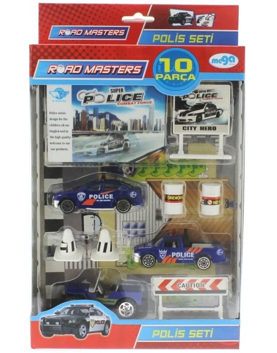 ÇOK SATAN Die cast Polis Seti 10 Parça