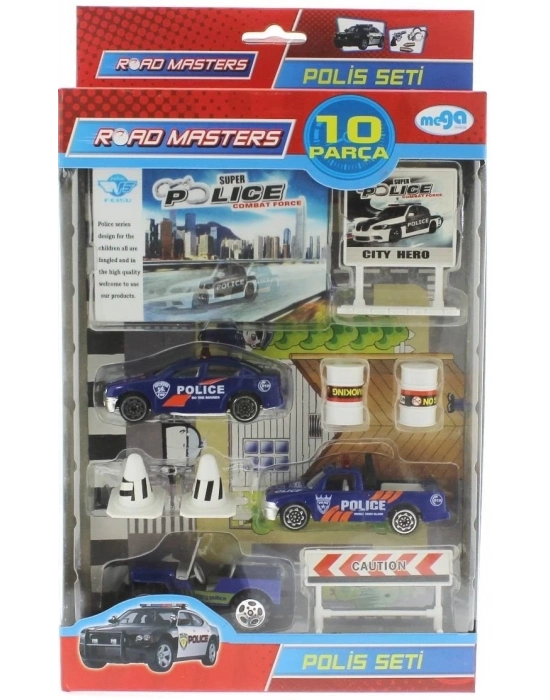 ÇOK SATAN Die cast Polis Seti 10 Parça