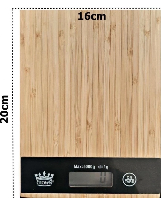 ÇOK SATAN Dijital Lcd Mutfak Tartısı Terazisi 5kg Bambu Desenli