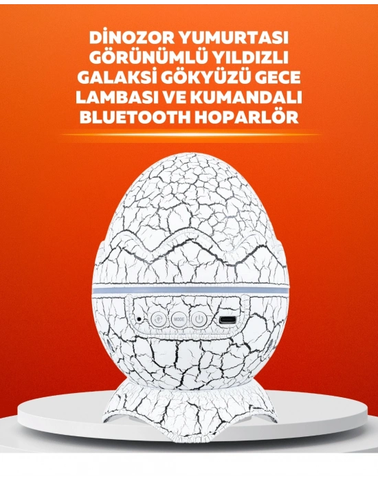 ÇOK SATAN Dinozor Yumurtası Tasarımlı Projektörlü Gece Lambası