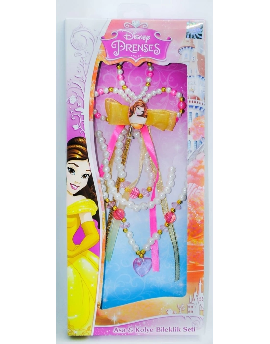 ÇOK SATAN Disney Prenses Belle Asa-Kolye-Bileklik Seti