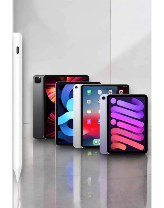 ÇOK SATAN Dokunmatik Kalem Beyaz Şarjlı Yedek Uçlu Android ve İOS Uyumlu