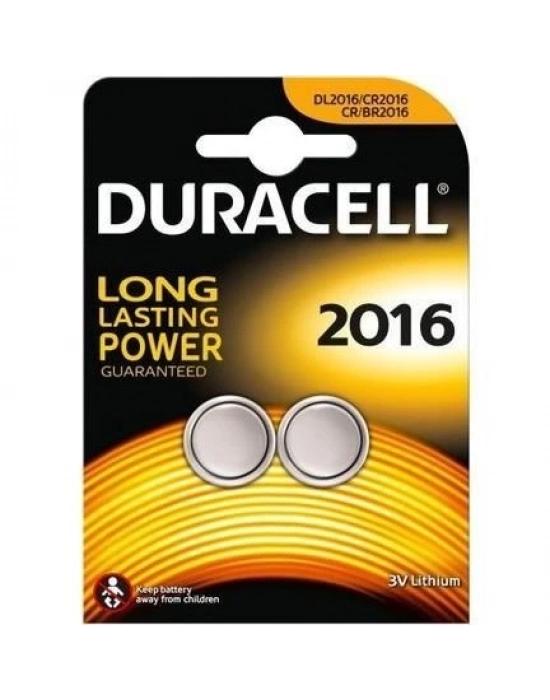 ® Duracell CR 2016 Lityum Pil 3 Volt 2 li Paket