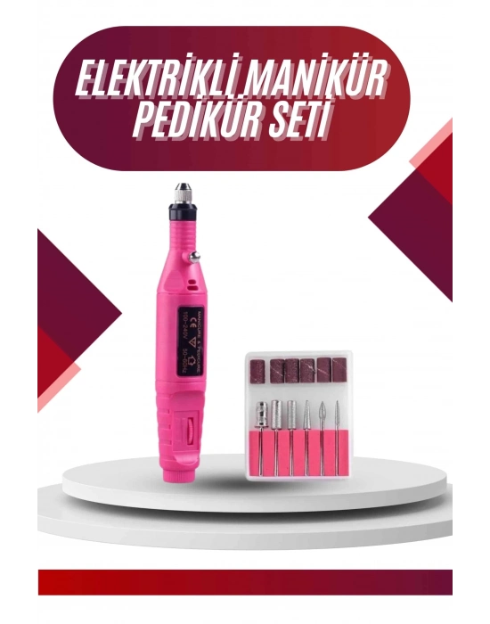 ÇOK SATAN Elektrikli Profesyonel Manikür Pedikür Seti Değiştirilebilir Başlık Seçeneği