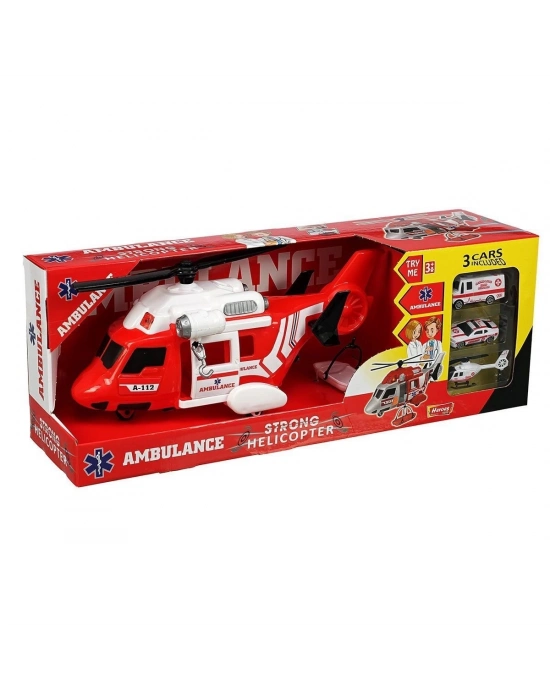 ÇOK SATAN ERN-2004 HEROES TOYS HELİKOPTER AMBULANS SETİ ARABALI