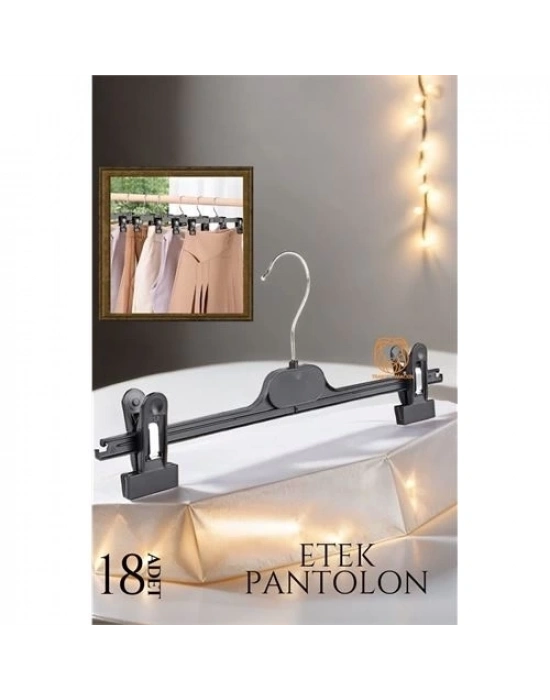 ÇOK SATAN Etek Pantolon Eşarp Kıskaçlı Askı 18 li SET