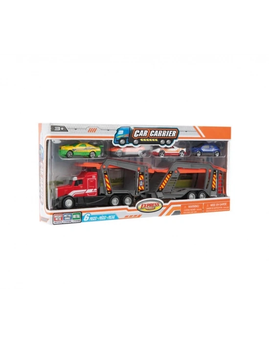 ÇOK SATAN Express Wheels Die Cast Metal Sürtmeli Araç Taşıyıcı Tır