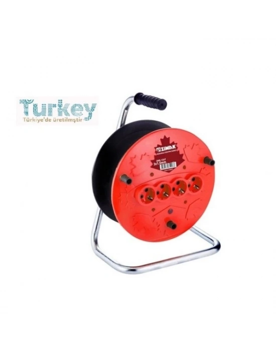 ÇOK SATAN Extra 4lü Elektrik Seyyar Makaralı Uzatma Kablo 35 Metre Taşınabilir