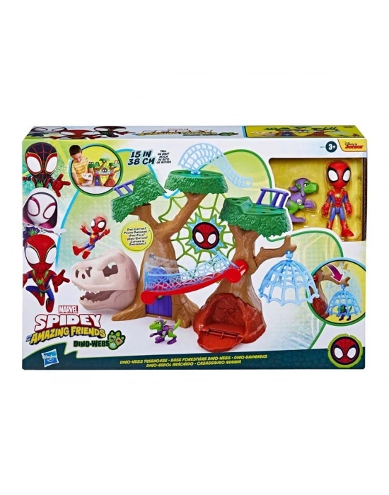 ÇOK SATAN F9477 Spidey ve İnanılmaz Arkadaşları - Dino Webs Ağaç Evi Set