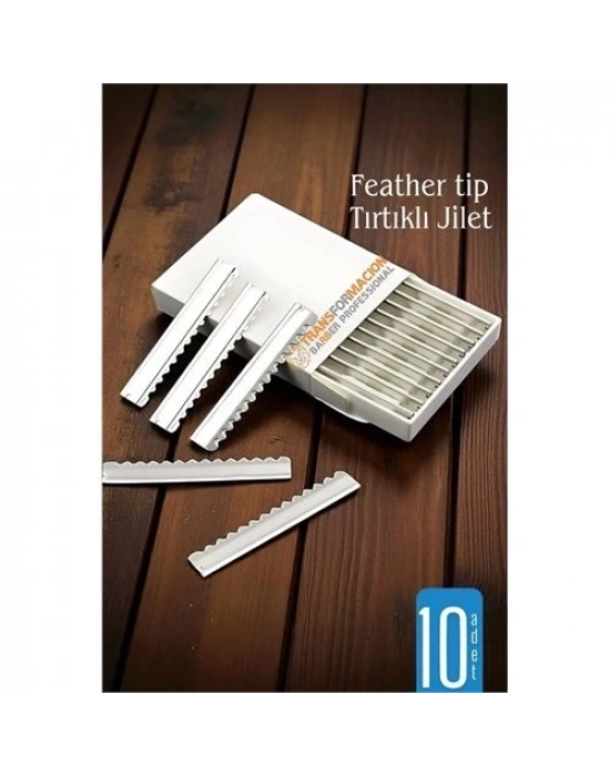 ÇOK SATAN Feather Tip Tırtıklı Ustura Jileti 10 Adet