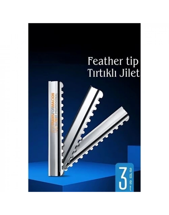 ÇOK SATAN Feather Tip Tırtıklı Ustura Jileti 3 Adet