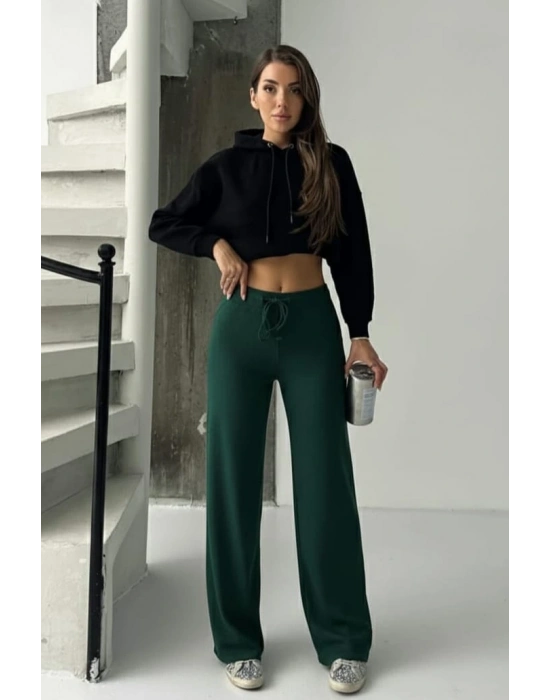 Fit comfort bej salaş pantolon petrol yeşili A6011