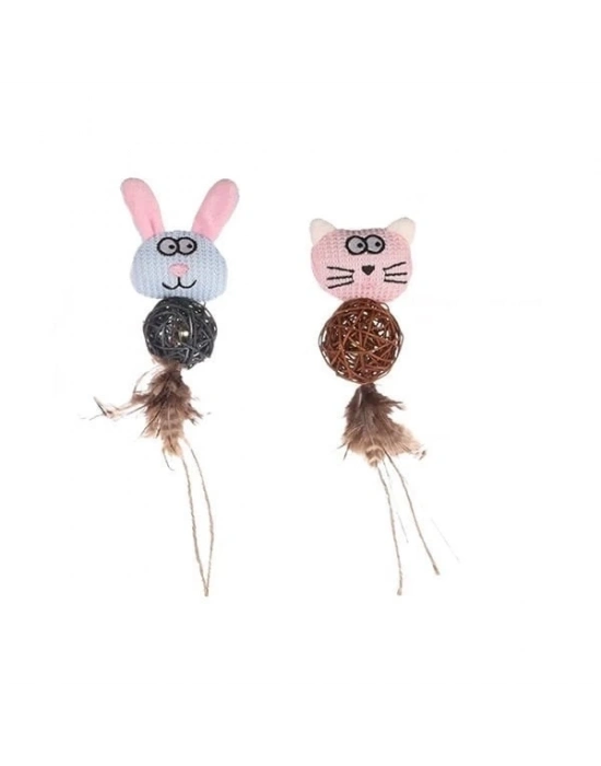 ÇOK SATAN Flamingo Chayenne ve Bear Peluş Kedi Oyuncağı