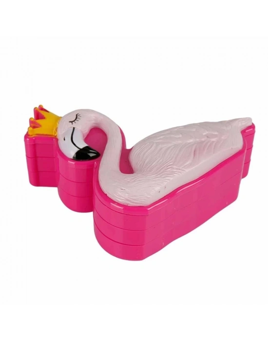 ÇOK SATAN Flamingo Şekilli 3 Katlı Makyaj Güzellik Seti