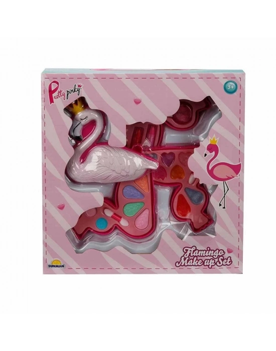 ÇOK SATAN Flamingo Şekilli 3 Katlı Makyaj Güzellik Seti