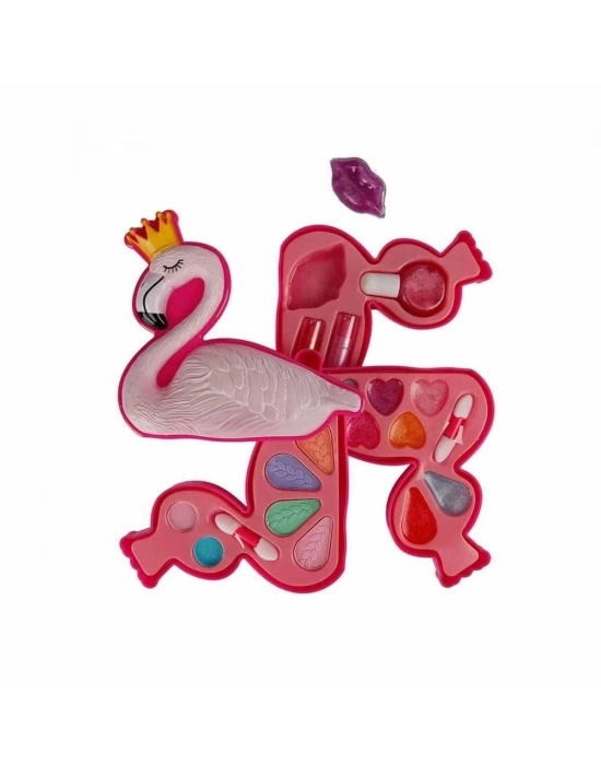ÇOK SATAN Flamingo Şekilli 3 Katlı Makyaj Güzellik Seti
