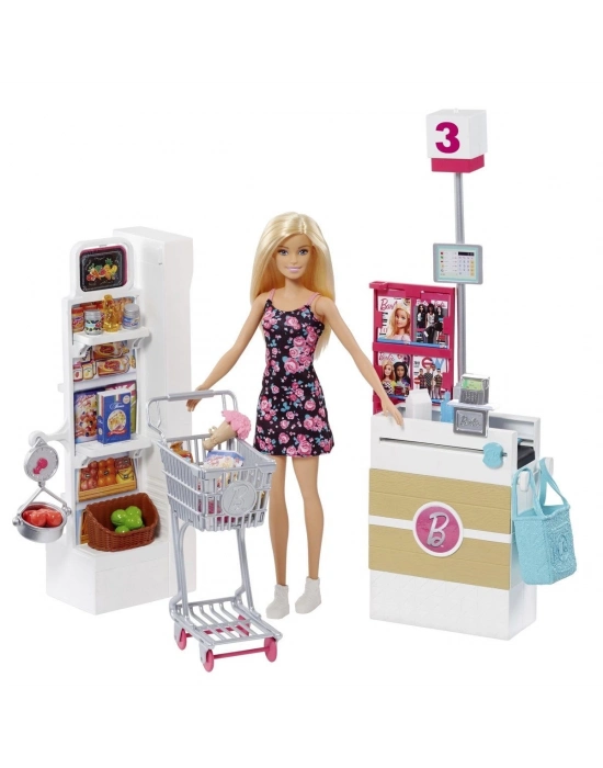 ÇOK SATAN FRP01 Barbie Süpermarkette Oyun Seti
