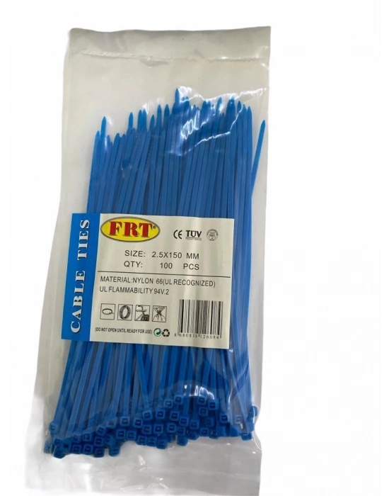 FRT Mavi 2,5x150 Kablo Bağı