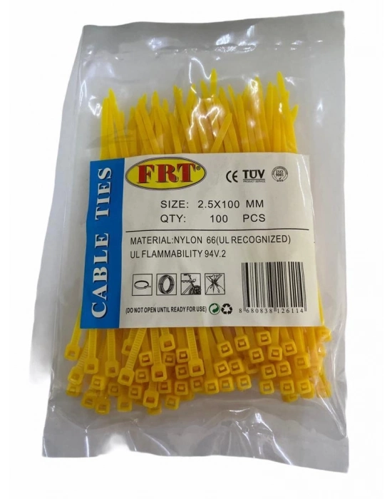 FRT Sarı 2,5x100 Kablo Bağı