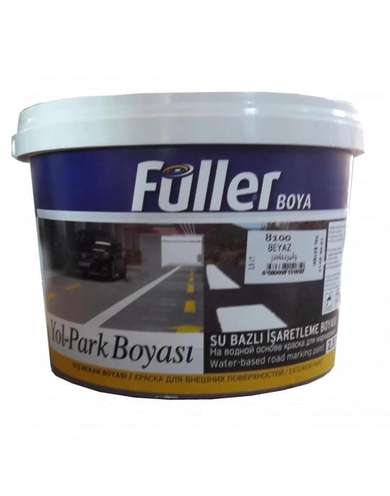 ® Füller Beyaz Yol Çizgi Boyası 2,5 Litre Su Bazlı