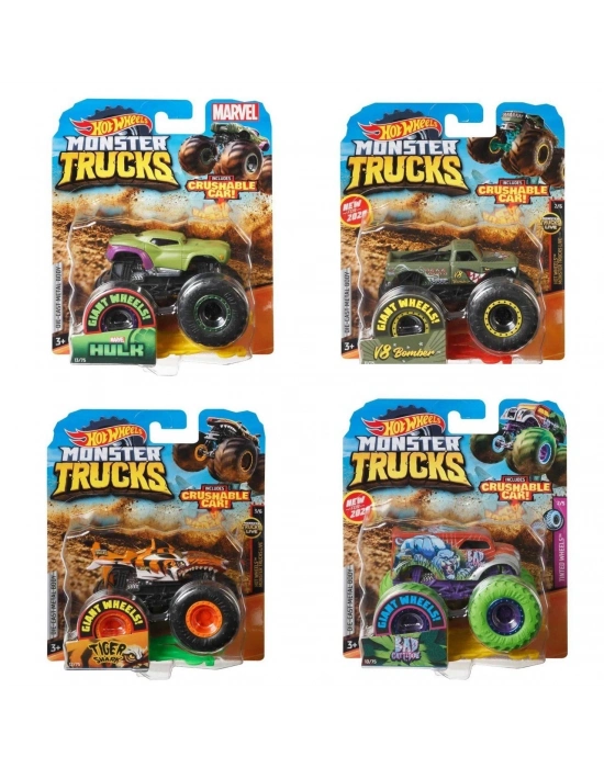 ÇOK SATAN FYJ44 Hot Wheels, Monster Trucks 1:64 Arabalar - 1 adet fiyatıdır