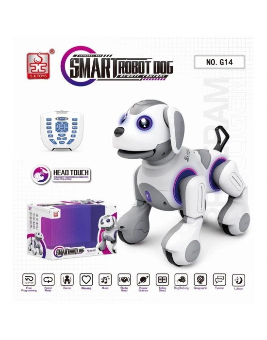 ÇOK SATAN G14 Kumanlı Şarjlı Smart İnteraktif Akıllı Robot Köpek -Vardem Oyuncak