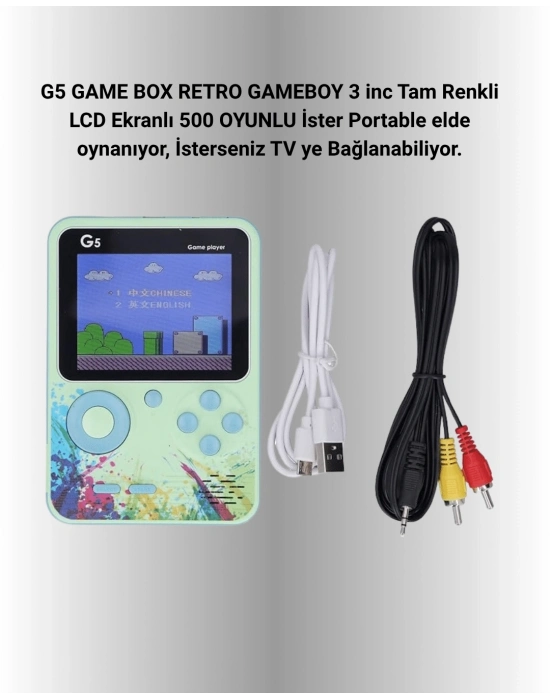 ÇOK SATAN G5 Game Box Retro Mini Oyun Konsolu – 500 Dahili Oyun