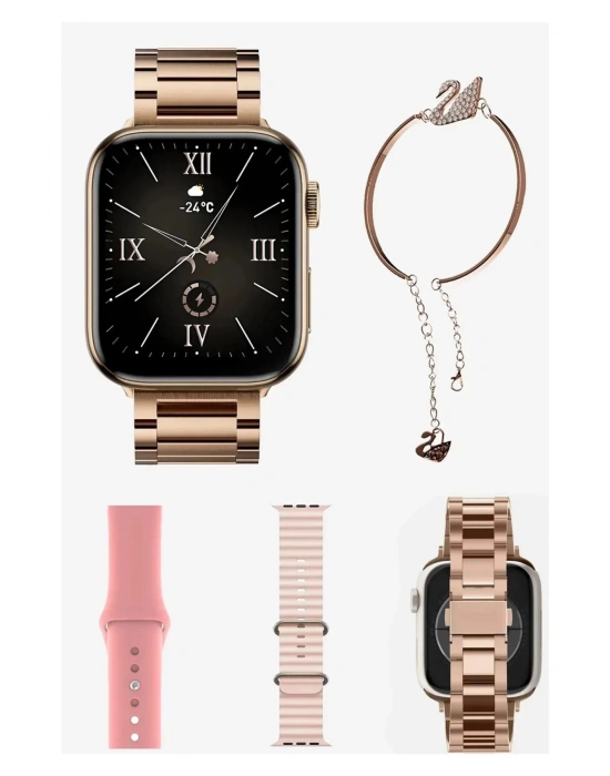 ÇOK SATAN G9 Mini Gold Yetişkin 41MM Kadın Akıllı Saat