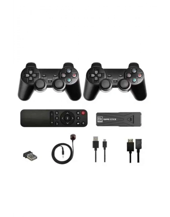 ÇOK SATAN Game Stick Çift Oyun Konsolu Smart TV Game Box 8k Ultra HD 64 Gb
