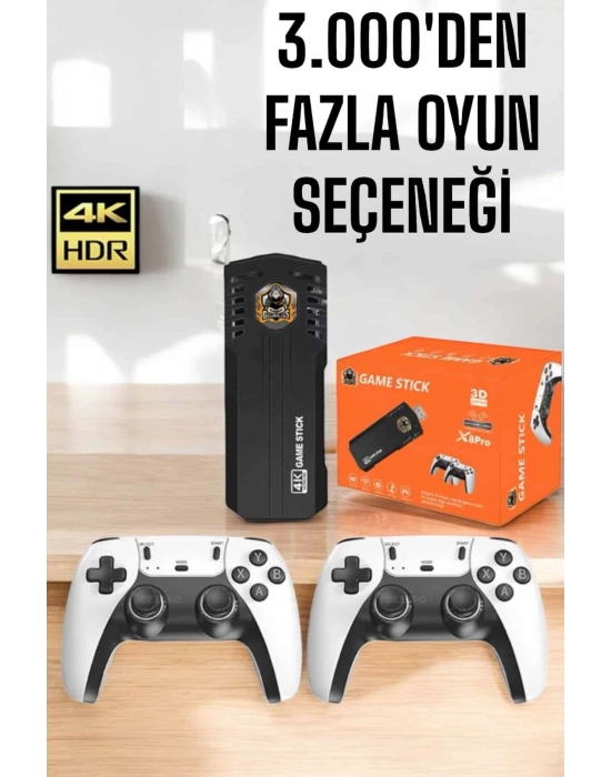 ÇOK SATAN Game Stick Retro 8K ULTRA HD Video Oyun Konsolu Android Tv Özelliği