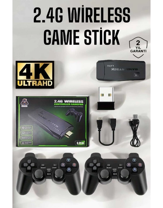 ÇOK SATAN Gaming Atari 2.4g Uyumlu Kablosuz Çift Kol Game Stick
