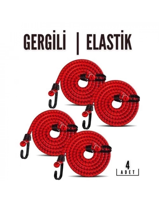 ÇOK SATAN Gergili Bagaj Lastiği 2 Kancalı 4 lü PAKET