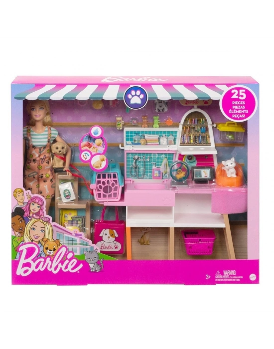 ÇOK SATAN GRG90 Barbie ve Evcil Hayvan Dükkanı Oyun Seti
