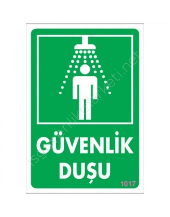 ® Güvenlik Duşu Uyarı Levhası 17,5x25 KOD:1017