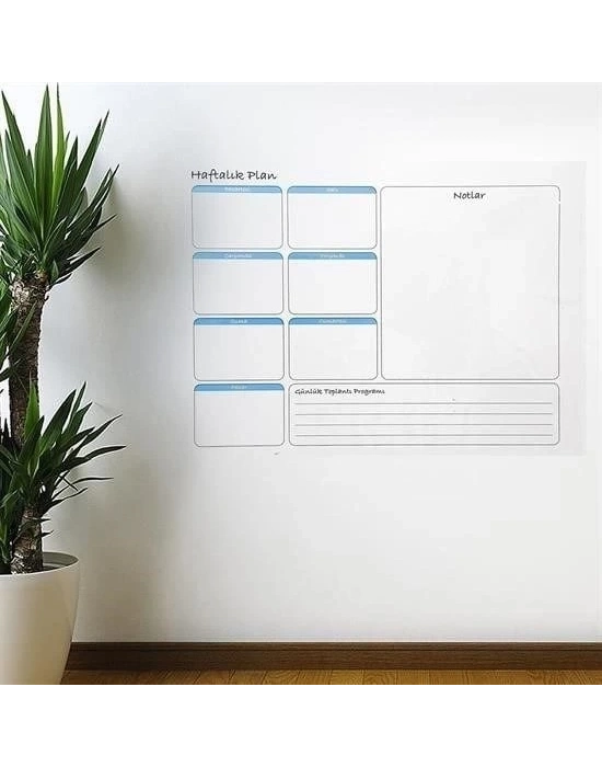 ÇOK SATAN Haftalık Planlayıcı Manyetik Duvar Stickerı Takvim 100 cm x 60 cm
