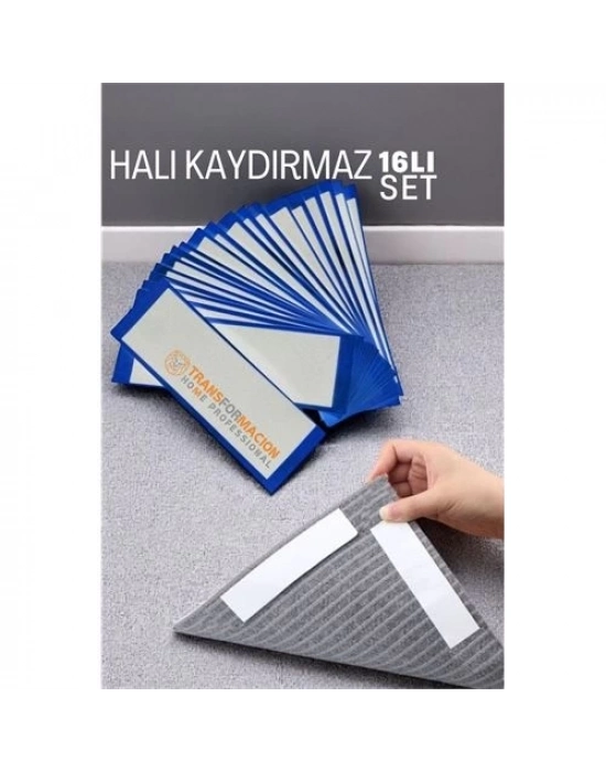 ® Halı Kaydırmaz - Halı Kilim Yolluk Kayma Önleyici Yapışkan 16 lı SET