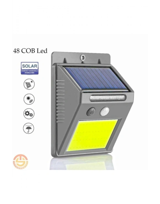 ÇOK SATAN Hareket Sensörlü Solar 48 Led Bahçe Lambası