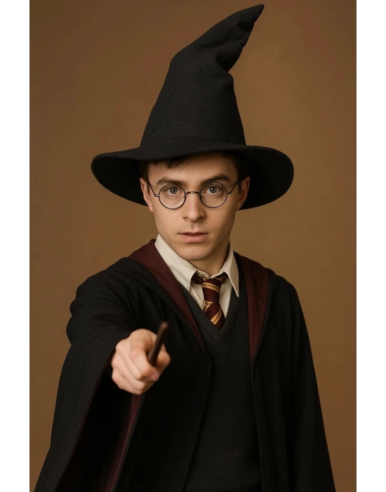 ÇOK SATAN Harry Potter Seçmen Şapkası Siyah Renk