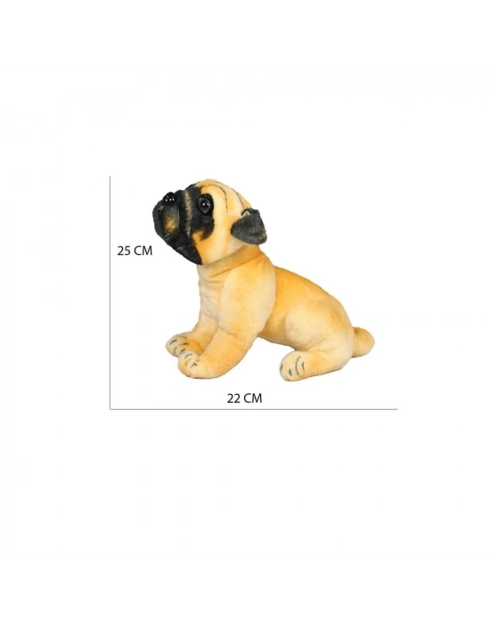 ÇOK SATAN Havlayan Pug Köpek Peluş Oyuncak 25 cm