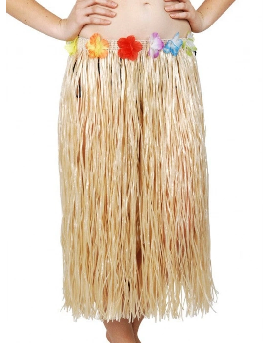 ÇOK SATAN Hawaii Tarzı Hula Eteği – 60 Cm Hasır Naturel Etek